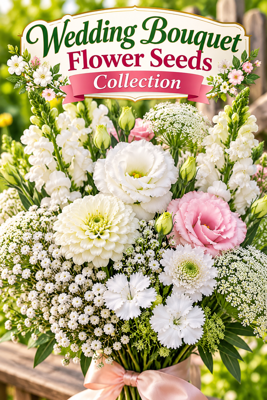 Wedding Bouquet Flower Seed Collection – 8 Varieties, 525 Seeds